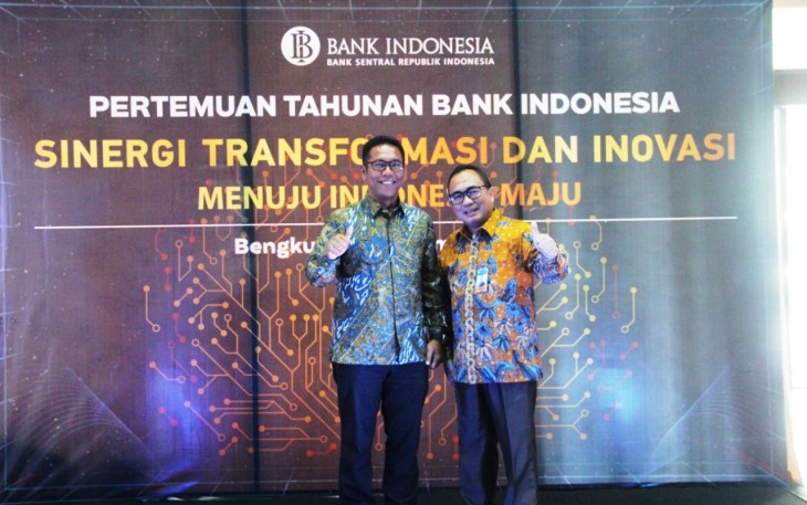 Wakil Gubernur Bengkulu Dedy Ermansyah (Kiri) saat hadir dan menyampaikan arahan pada Pertemuan Tahunan Bank Indonesia Tahun 2019