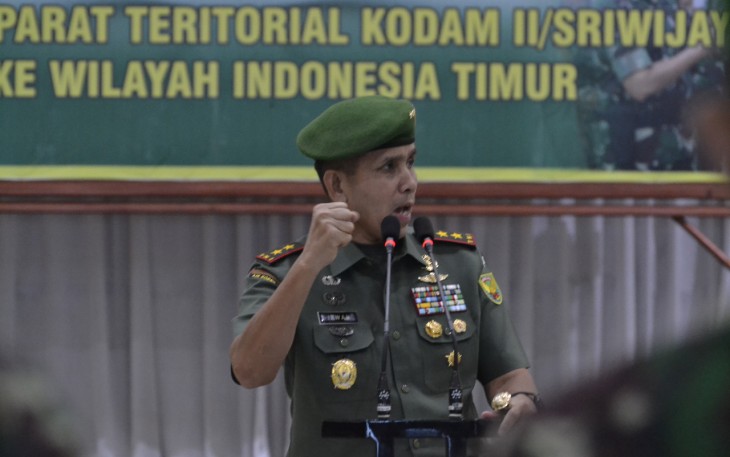 Pangdam  Berangkatkan Satgas TER Kodam II SWJ Ke Wilayah Indonesia Bagian Timur