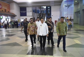 Pj Gubernur Agus Fatoni Cek Bandara Internasional SMB II Palembang