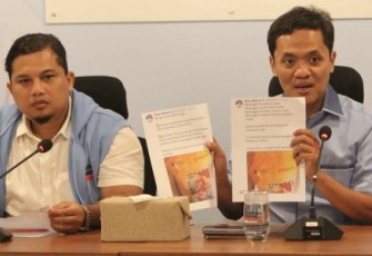 Wakil Ketua TKN, Habiburokhman dalam konferensi pers di Media Center TKN Prabowo-Gibran, Jakarta, Jumat (26/1/24). 