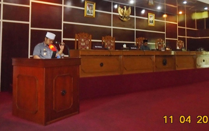 Walikota Bengkulu Helmi Hasan saat menyampaikan sambutannya