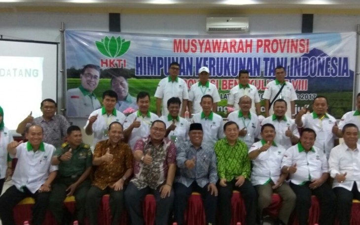 Bersama Para Pengurus HKTI Provinsi Bengkulu dalam kegiatan Musyawarah Provinsi