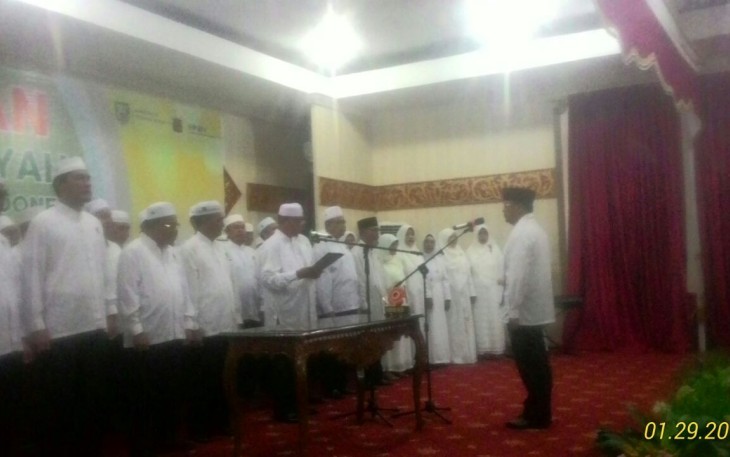 Pelantikan pengurus IPHI Provinsi Bengkulu, Senin (29/01/2018) di gedung Balai Semarak Provinsi Bengkulu. 