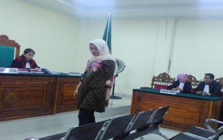 Terdakwa Ma saat menghadiri sidang vonis, Rabu (12/07/2017). Foto: (bengkulunews.co.id)