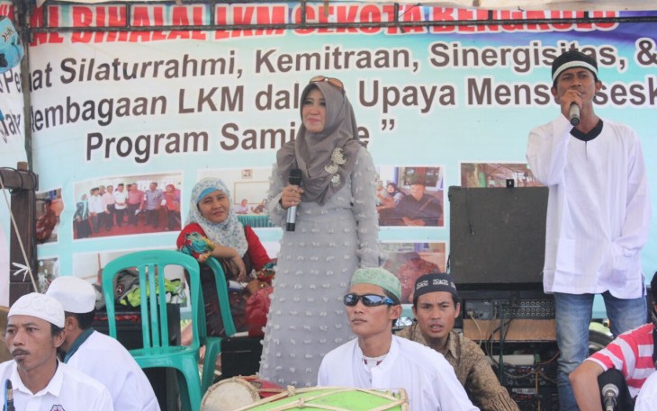 Pembukaan pelatihan penguatan kapasitas kelembagaan Lembaga Keuangan Mikro (LKM)/Koperasi Samisake dan Sosialisasi Revisi Perda tentang Pengelolaan Dana Bergulir Samisake, Rabu (17/01/2018).
