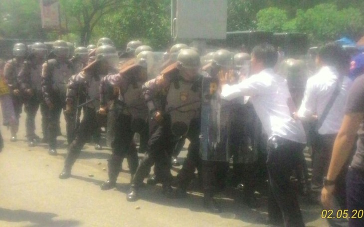 Personel saat latihan pengamanan