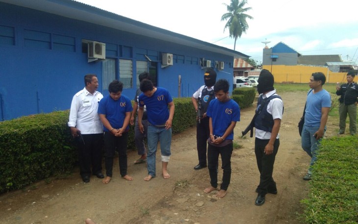 3 Sindikat Pengedar Narkoba saat diamankan petugas BNN Provinsi Bengkulu