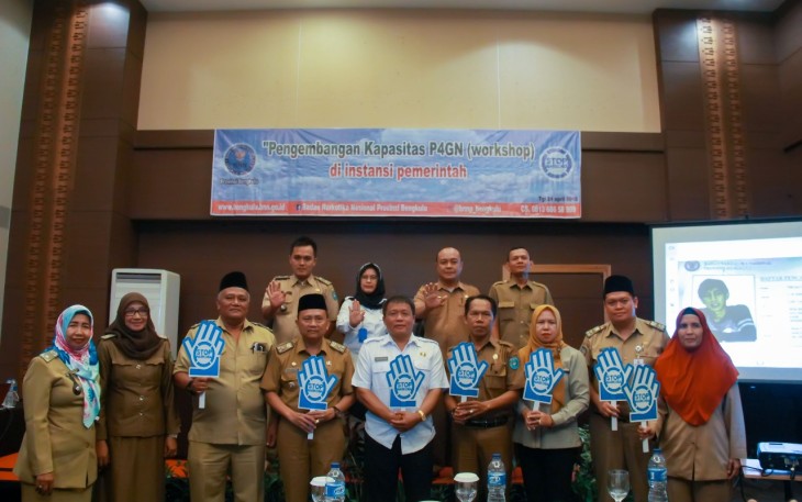 Workshop Pengembangan Kapasitas Pencegahan Pemberantasan Penyalahgunaan dan Peredaran Gelap Narkoba (P4GN) di instansi pemerintah, Selasa, (24/4).