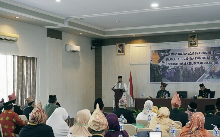 Plt Gubernur Bengkulu Rohidin Mersyah hadiri Musyawarah Adat Badan Musyawarah Adat.
