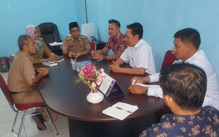 Rombongan Diskominfo BS saat mengunjungi Diskominfosan Kota Bengkulu