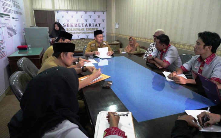 Mewakili Plt Gubernur Bengkulu, Asisten I Setda Provinsi Bengkulu Hamka Sabri menerima Audiensi Kepengurusan NPC