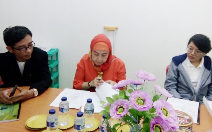 Dewan Pers saat melakukan verifikasi faktual di Kantor Klikwarta.com, Jumat (07/09/2018)