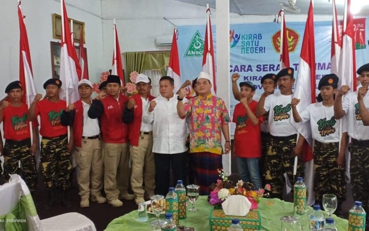 Pasukan Kirab Satu Negeri tiba di Mukomuko dan disambut Bupati Choirul Huda