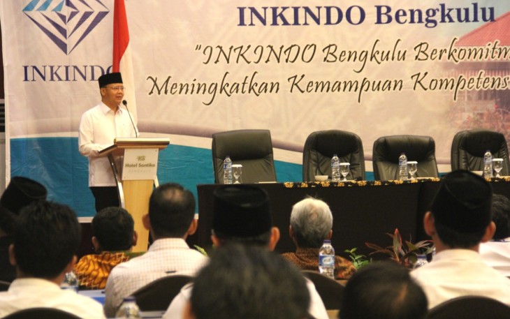 Plt Gubernur Bengkulu Rohidin Mersyah hadir dan meresmikan Pembukaan Rakerprov INKINDO Bengkulu 2018