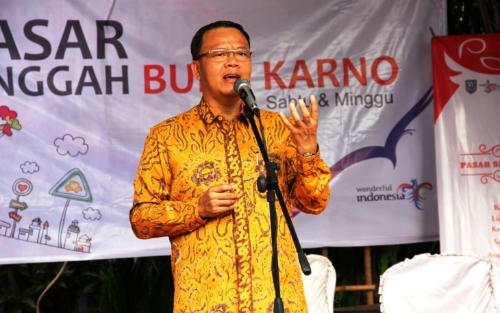Plt Gubernur Bengkulu Rohidin Mersyah hadir dan meresmikan Grand Launching Destinasi Digital Pasar Singgah Bung Karno.