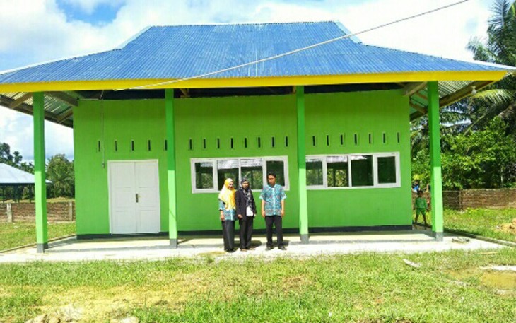 Pembangunan 1 RKB beserta perabotannya sangat di syukuri kepala sekolah SMPN 54 Bengkulu Utara.