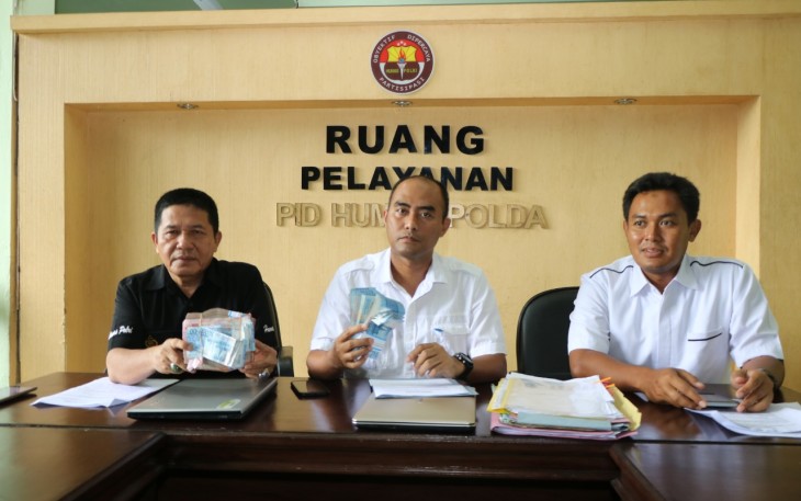 Subdit Tipikor Direktorat Reserse Kriminal Khusus saat menggelar press Conference 