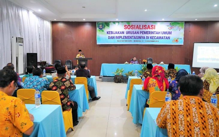 Sosialisasi Kebijakana Urusan Pemerintahan Umum dan Impelemntasinya di Kecamatan.
