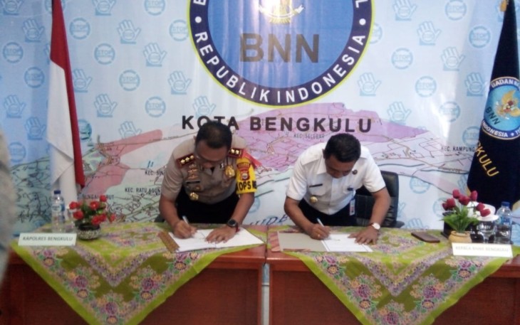 BNN dan Polres Bengkulu Teken MoU Pemberantasan Narkoba