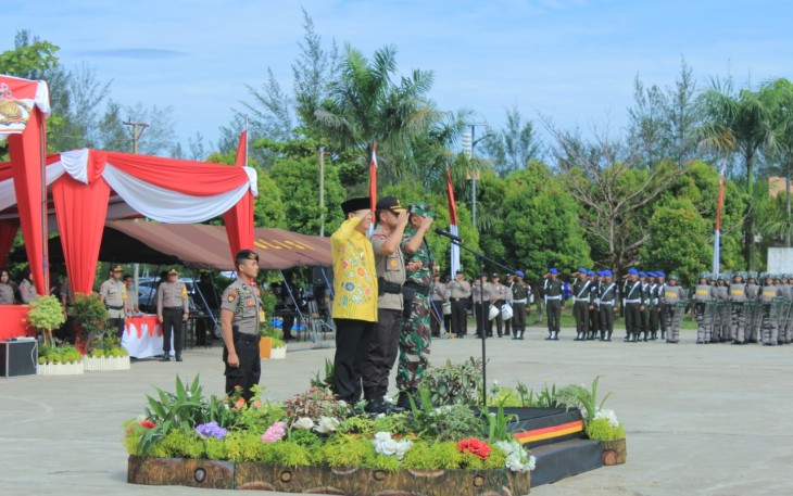 Kepolisian Daerah Bengkulu Melaksanakan Upacara Apel Gelar Pasukan
