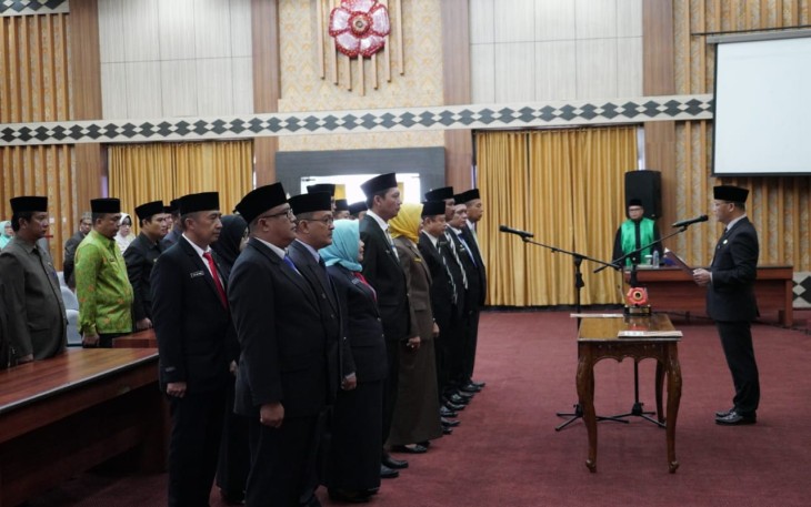 Resmi Dilantik, Ini 17 Pejabat Eselon II Hasil Seleksi Lelang Jabatan Pemprov Bengkulu