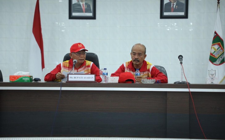 Plt Bupati Asahan Memberikan Arahan Pada Atlet 