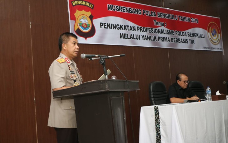 Kapolda Bengkulu Brigjen Pol. Drs. Supratman, MH Buka Musrembang Polda Bengkulu Tahun 2019 