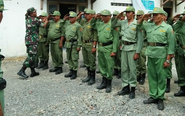 Satgas TMMD Beri Latihan PBB kepada Linmas