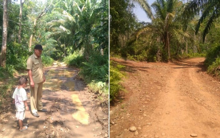 Kondisi Jalan Desa Talang Jambu Kecamatan Kerkap Kabupaten Bengkulu Utara 