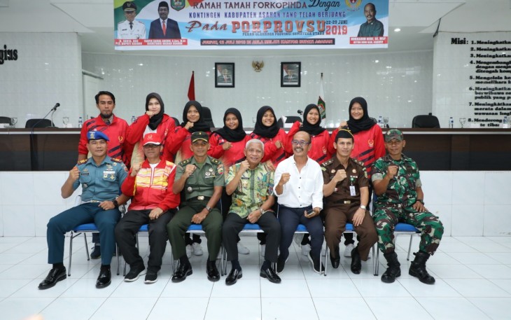 Plt Bupati Asahan Sambut dan Ramah Tamah dengan Kontingen KONI