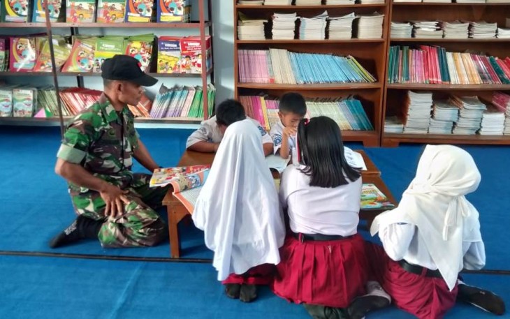 Satgas TMMD Yang Melakukan Banyak Bimbingan di Sekolahan