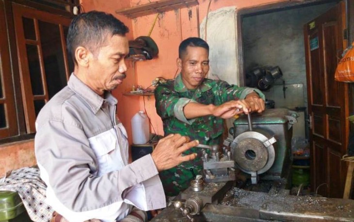 Bengkel Bubut Warga Desa Jatimulya yang turut di publikasi