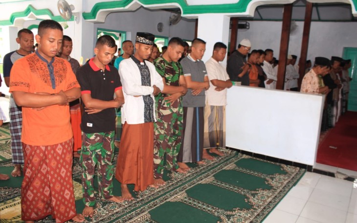 Keimanan TNI Tetap Terjaga Guna Dukung Keberhasilan TMMD Reg 105 