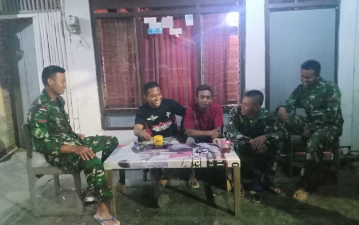  Saat Malam SatgasTMMD Reg Kodim Klaten Lakukan Anjangsana
