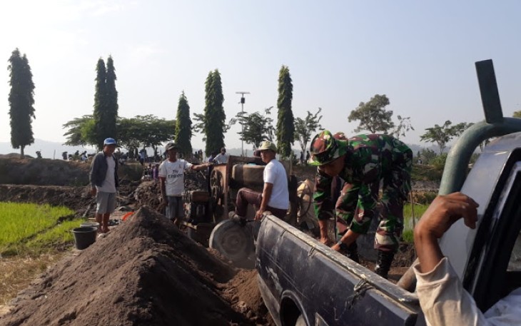 Suplay Material di Lokasi TMMD Reg 105 Kodim Klaten Berjalan Lancar