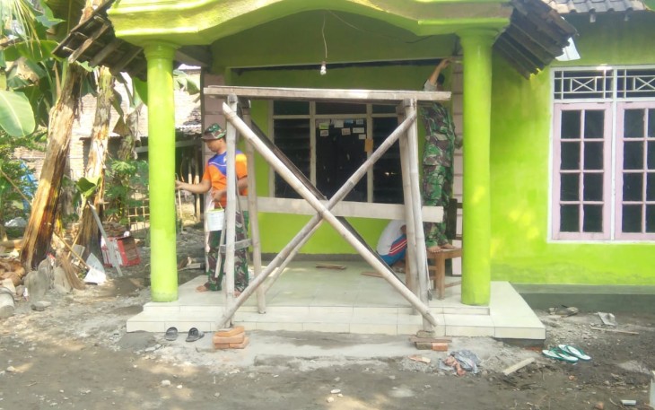 Rumah Kusnah Mulai Bersinar Berkat TMMD Kodim Klaten