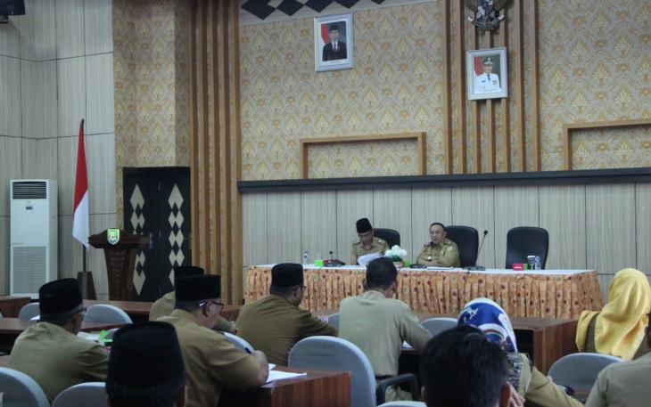 Rapat pembahasan Pemprov Bengkulu Matangkan Kelengkapan Data Pendukung jelang kehadiran tim EKKPD