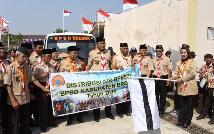 Bantuan air bersih wujud kepedulian pramuka