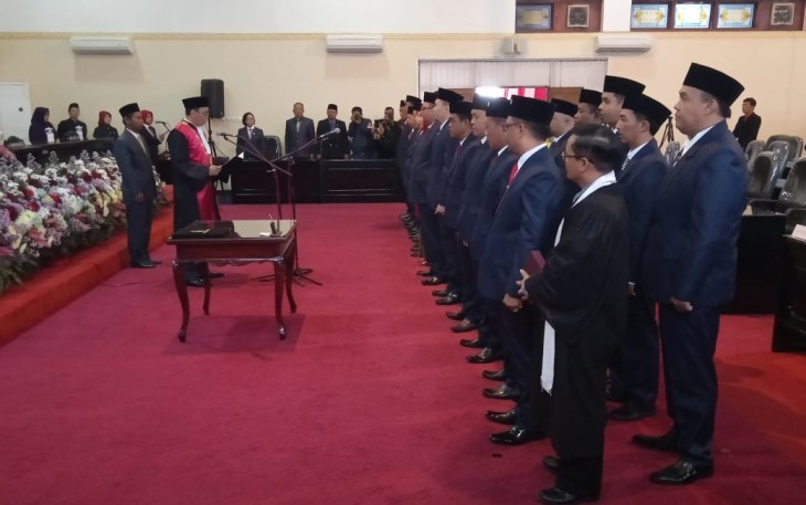 Prosesi Pengucapan Sumpah Janji Anggota DPRD Kota Blitar Masa Jabatan Tahun 2019 2024