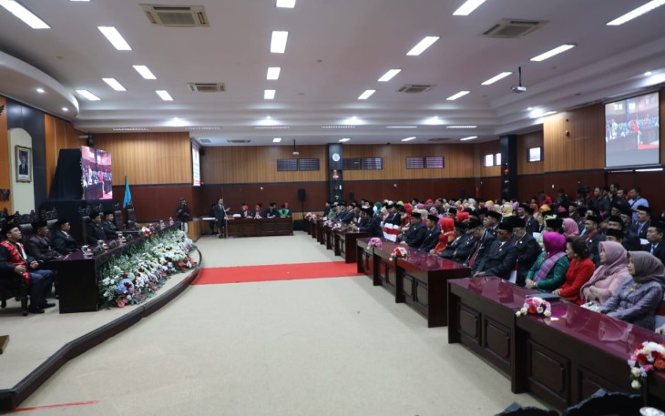 Suasana Rapat Paripurna Penyampaian Sumpah Janji Anggota DPRD Kabupaten Blitar Masa Jabatan Tahun 2019 2024