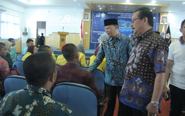 Gubernur Bengkulu Rohidin Mersyah saat saat hadir dan resmikan National Ercom Competition (NEON) 2019 UKM Engineering Research Community FT KBM UNIB