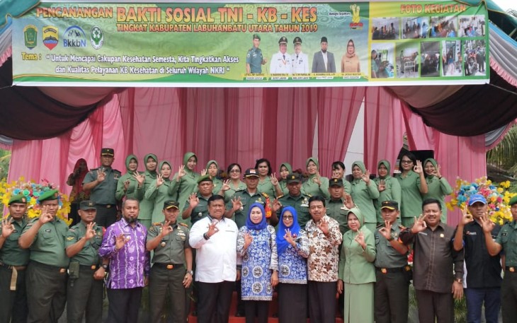 Pencanangan Baksos TNI KB-Kesehatan di Labura