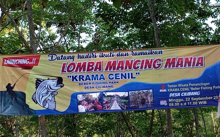 Benner Lomba Mancing Pra TMMD 106 Kodim Cilacap Sudah Terpasang Sejak Pagi