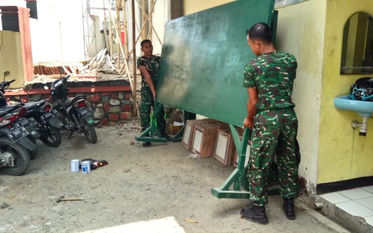 Serma Martono Siapkan Lokasi Posko TMMD 106 Kodim Cilacap