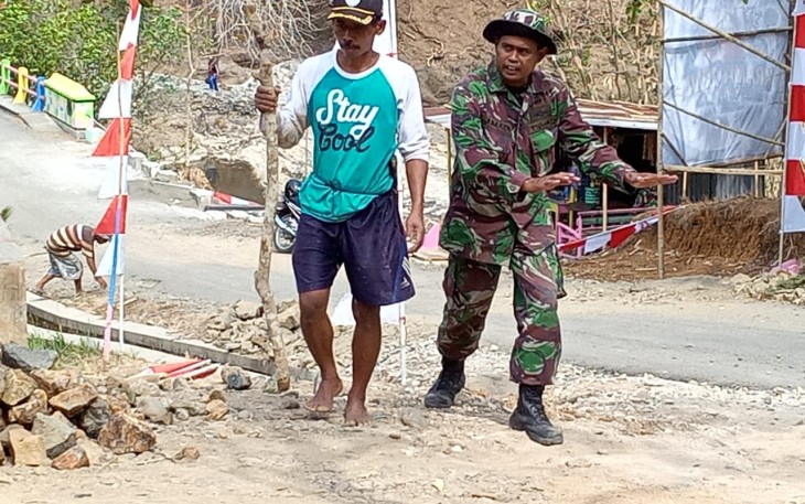 Persiapan TNI Bersama Warga Desa Cilibang Dalam Pembukaan TMMD 106 Kodim Cilacap