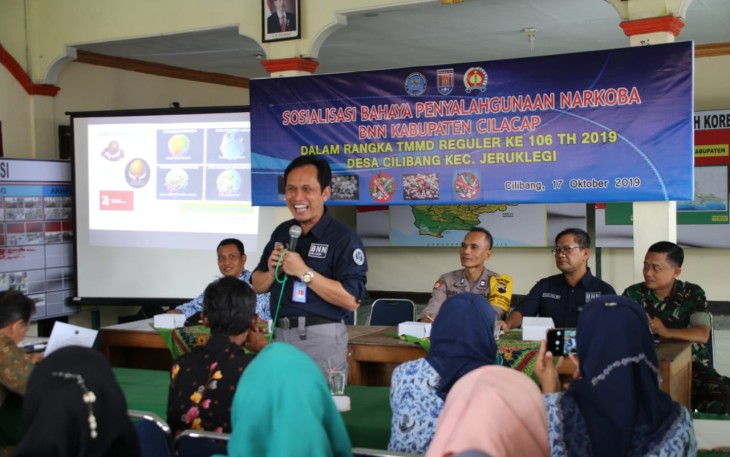 Kepala BNN Cilacap Soasialisasikan Bahaya Narkoba Dikalangan Remaja Pedesaan