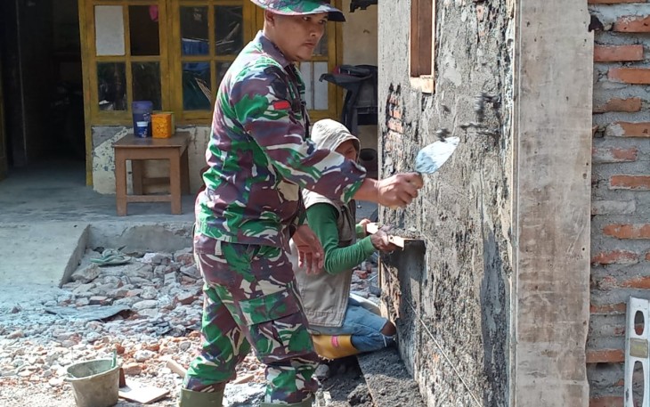 Dikebut Pelaksanaan Rehab RTLH TMMD 106 Kodim Cilacap
