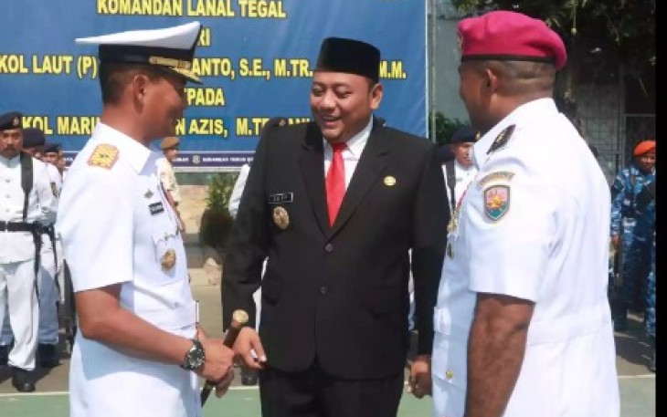 Wali Kota dan Wakil Wali Kota Tegal Berharap Danlanal Tegal Baru Tetap Menjalin Sinergitas