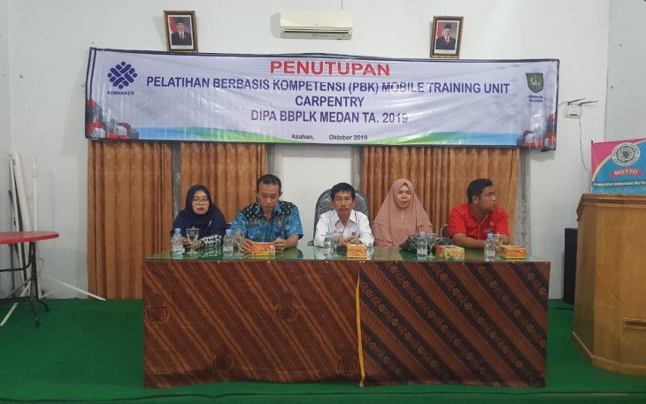 Penutupan Pelatihan Berbasis Kompetensi Mobile Training Unit Dipa BBPLK Medan TA. 2019