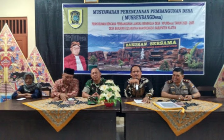 Danramil Manisrenggo Hadiri Musrenbang Desa Barukan   